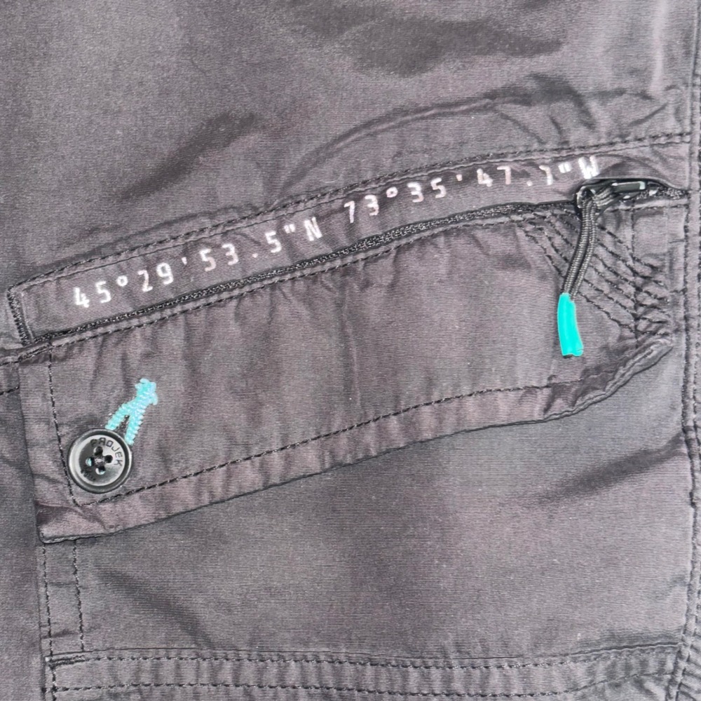 Projek Raw Mens Black Cargo Shorts Utility Multi-Pocket Cotton Blend Size 33 - Picture 7 of 12